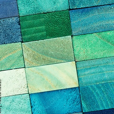 blue and green tiles